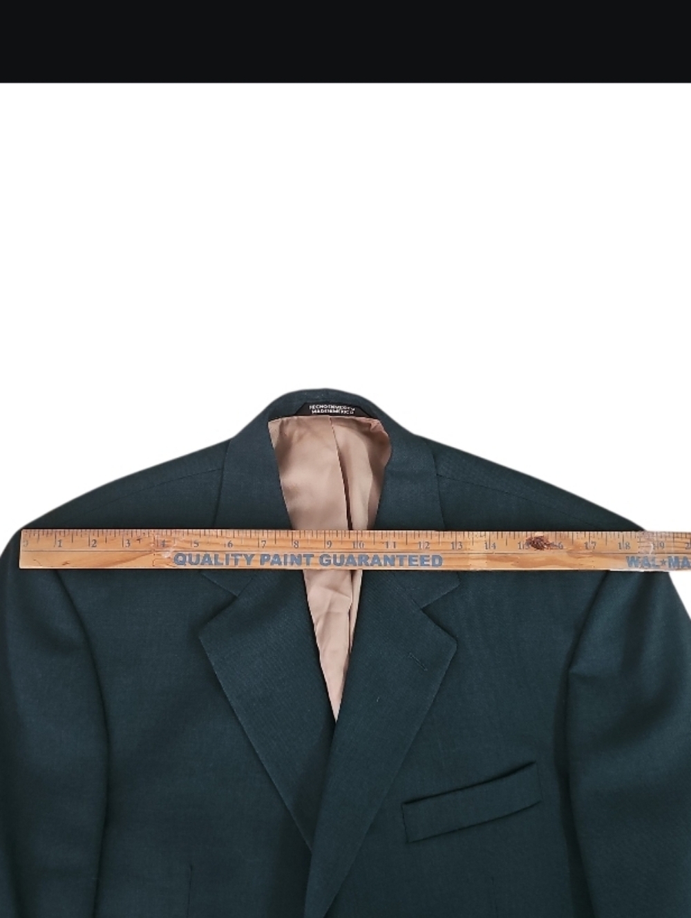 Stafford Green Blazer Gold Button 42S Vintage Wool Sport Coat Preppy Golf Inspo - Picture 15 of 16